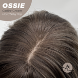 JBEXTENSION 22 Inches Scalpiana Long Wave Coffee Cream 3.5X4 Hard Silky Top Natural Scalp Effect Wig with Bangs OSSIE COFFEE CREAM