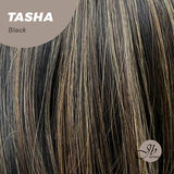 JBEXTENSION 24 Inches Wolf Cut Black Women Wig With Bangs TASHA BLACK
