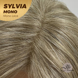 JBEXTENSION SYLVIA MONO Partial Monofilament Wig 20 Inches Dirty Blonde Curly Partial Mono Lace Glueless Wig SYLVIA MONO