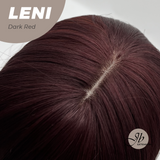 JBEXTENSION 22 Inches Dark Red Fashion Wig with Bangs LENI DARK RED