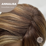 JBEXTENSION 10 Inches Bob Cut Mix Copper Pre-Cut Side Part Snowflake Lace Frontlace Glueless Wig ANNALISA【BENDY EAR TABS】
