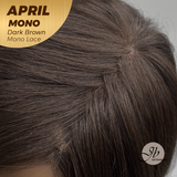 [PRE-ORDER] JBEXTENSION APRIL MONO Monofilament Handmade Wig 6X5 Full Monofilament Hand Tied Top Wig 18 Inches Dark Brown Mono Lace Wig With Anti-slip Silicone Strips Glueless Wig APRIL MONO DARK BROWN【BENDY EAR TABS】