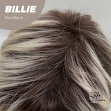 JBEXTENSION 9 Inches Pixie Cut Blonde Pre-Cut Frontlace Glueless Black Sapphire Wig BILLIE