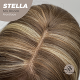 JBEXTENSION Peluca de encaje frontal para mujer de longitud media marrón de 22 pulgadas ROBY 150% de densidad