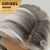 JBEXTENSION GRISEL MONO Monofilament Handmade Wig 6X5 Full Monofilament Hand Tied Top Wig 13 Inches Platinum Blonde Mono Lace Wig With Anti-slip Silicone Strips Glueless Wig GRISEL MONO【BENDY EAR TABS】