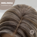 JBEXTENSION 10 Inches Mix Blonde Curly Pre-Cut T Part Snowflake Lace Frontlace Glueless Wig  MELINDA SNOWFLAKE【BENDY EAR TABS】