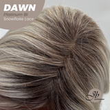 JBEXTENSION 19 Inches Curly Platinum Blonde Pre-Cut Side Part Snowflake Lace Frontlace Glueless Wig DAWN SNOWFLAKE - PLATINUM BLONDE【BENDY EAR TABS】