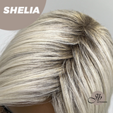 JBEXTENSION 18 Inches Wave White Blonde Women Fashion Full Machine Wig SHELIA【PERMATEASE】