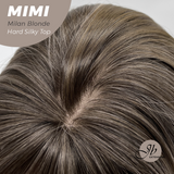 JBEXTENSION 16 Inches Scalpiana 3.5X4 Hard Silky Top Natural Scalp Effect Milan Blonde Body Wave Wig with Bangs Wig MIMI SILK TOP - MILAN BLONDE