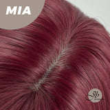 JBEXTENSION 25 Inches Ombre Red Straight Wig With Bangs MIA