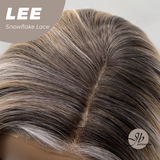 JBEXTENSION 14 Inches Wave Light Peach Pre-Cut Side Part Snowflake Lace Frontlace Glueless Wig LEE【BENDY EAR TABS】