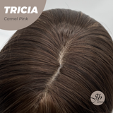JBEXTENSION 23 Inches Curly Camel Pink Wig TRICIA CAMEL PINK