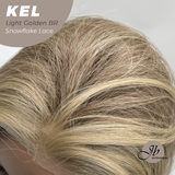 JBEXTENSION 22 Inches Light Golden Brown Pre-Cut Snowflake Lace Frontlace Glueless Wig KEL LIGHT GOLDEN BROWN【PERMATEASE】【BENDY EAR TABS】- M/L