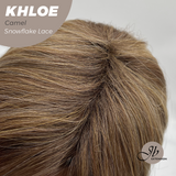 JBEXTENSION 12 Inches Bob Cut Camel Pre-Cut Snowflake Lace Frontlace Glueless Wig KHLOE CAMEL【PERMATEASE】【BENDY EAR TABS】- M/L