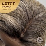 JBEXTENSION LETTY MONO Monofilament Handmade Wig 6X5 Full Monofilament Hand Tied Top Wig 12 Inches Dark Blonde Curly Mono Lace Wig With Anti-slip Silicone Strips Glueless Wig LETTY MONO【BENDY EAR TABS】