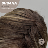 JBEXTENSION 9 Inches Hazelnut Pre-Cut Side Part Snowflake Lace Frontlace Glueless Wig SUSANA HAZELNUT【BENDY EAR TABS】