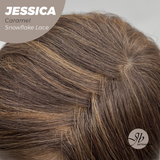 [PRE-ORDER] JBEXTENSION 16 Inches Caramel Curly Pre-Cut Side Part Snowflake Lace Frontlace Glueless Wig JESSICA CARAMEL【BENDY EAR TABS】