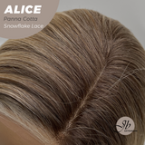 JBEXTENSION 12 Inches Panna Cotta Pre-Cut Side Part Snowflake Lace Frontlace Glueless Wig ALICE PANNA COTTA