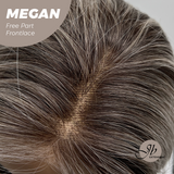 JBEXTENSION 20 Inches Mix Grey Curly Fiber X, Tangle Less Pre-Cut Free Part Frontlace Glueless Wig MEGAN【FIBER X】