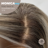 [PRE-ORDER] JBEXTENSION 16 Inches Silver Sand Blonde Pre-Cut 13X6 Free Part Snowflake Lace Frontlace Glueless Wig MONICA PRO - SILVER SAND BLONDE【BENDY EAR TABS】