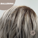 JBEXTENSION 18 Inches Wave Silver Wig with Dark Root Women Fashion Full Machine Wig BALLERINA【PERMATEASE】