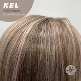 [FINAL SALE] JBEXTENSION 22 Inches Pink Sorbet Pre-Cut Snowflake Lace Frontlace Glueless Wig KEL PINK SORBET【PERMATEASE】【BENDY EAR TABS】- M/L