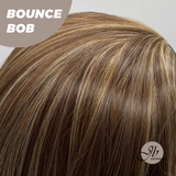 JBEXTENSION 10 Inches Bob Cut Honey Chestnut Balayage Headband Wig BOUNCE BOB