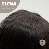 JBEXTENSION 18 Inches Natural Black Pre-Cut Snowflake Lace Frontlace Glueless Wig ELENA【PERMATEASE】【BENDY EAR TABS】