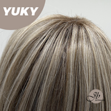 JBEXTENSION 14 Inches Ash Blonde White Wig Women Fashion Full Machine Wig YUKY【PERMATEASE】