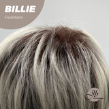 JBEXTENSION 9 Inches Pixie Cut Blonde Pre-Cut Frontlace Glueless Black Sapphire Wig BILLIE