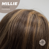 JBEXTENSION 17 Inches Wave Caramel Pre-Cut Frontlace Glueless Wig MILLIE CARAMEL