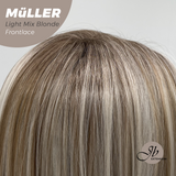 JBEXTENSION Peluca de encaje frontal para mujer de longitud media marrón de 22 pulgadas ROBY 150% de densidad