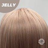 JBEXTENSION 24 Inches Long Straight Pink Wig with Bangs JELLY