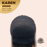 [PRE-ORDER] JBEXTENSION KAREN MONO Full Monofilament Handmade Full Lace Full Hand Tied Wig 20 Inches Pine Cones Mono Lace Handmade Futura Fiber Wig with Anti-slip Silicone Strips Glueless Wig KAREN MONO - PINE CONES【BENDY EAR TABS】