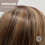 JBEXTENSION 10 Inches Bob Cut Mix Copper Pre-Cut Side Part Snowflake Lace Frontlace Glueless Wig ANNALISA【BENDY EAR TABS】
