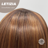 JBEXTENSION 16 Inches Copper with Dark Root Pre-Cut T Part Snowflake Lace Frontlace Glueless Wig LETIZIA【BENDY EAR TABS】