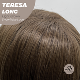 JBEXTENSION 22 Inches Long Light Brown Pre-Cut Snowflake Lace Frontlace Glueless Wig TERESA LONG LIGHT BROWN【PERMATEASE】【BENDY EAR TABS】- M/L
