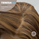 [PRE-ORDER] JBEXTENSION 18 Inches Caramel Pre-Cut 13X6 Free Part Snowflake Lace Frontlace Glueless Wig TERESA PRO - CARAMEL【BENDY EAR TABS】