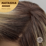 JBEXTENSION NATASHA MONO Monofilament Handmade Wig 6X5 Full Monofilament Hand Tied Top Wig 12 Inches Honey Blonde Mono Lace Wig Glueless Wig NATASHA MONO【BENDY EAR TABS】