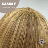 JBEXTENSION 15 Inches Honey Blonde Pre-Cut Snowflake Lace Frontlace Glueless Wig SAMMY【PERMATEASE】