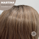JBEXTENSION 17 Inches Wave Honey Brown Pre-Cut Side Part Snowflake Lace Frontlace Glueless Wig MARTINA HONEY BROWN【BENDY EAR TABS】