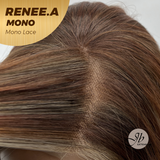 JBEXTENSION RENEE.A MONO Monofilament Handmade Wig 6X5 Full Monofilament Hand Tied Top Wig 22 Inches Cowboy Copper Mono Lace Wig With Anti-slip Silicone Strips Glueless Wig RENEE.A MONO【BENDY EAR TABS】