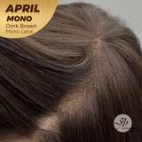 [PRE-ORDER] JBEXTENSION APRIL MONO Monofilament Handmade Wig 6X5 Full Monofilament Hand Tied Top Wig 18 Inches Dark Brown Mono Lace Wig With Anti-slip Silicone Strips Glueless Wig APRIL MONO DARK BROWN【BENDY EAR TABS】