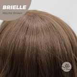 JBEXTENSION 12 Inches Bob Mocha Brown Wavy Wig with Bangs BRIELLE MOCHA BROWN