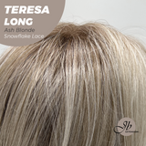 JBEXTENSION 22 Inches Long Ash Blonde Pre-Cut Snowflake Lace Frontlace Glueless Wig TERESA LONG ASH BLONDE【PERMATEASE】【BENDY EAR TABS】