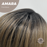 JBEXTENSION 22 Inches Mix Blonde Pre-Cut Side Part Frontlace Glueless Black Sapphire Wig AMARA