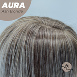 JBEXTENSION 26 Inches Long Ash Blonde Wig with Bangs AURA ASH BLONDE