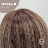 JBEXTENSION 16 Inches Apricot Curly Women Pre-Cut Frontlace Glueless Wig STELLA