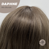 JBEXTENSION 29 Inches Long Body Wave Mix Blonde Wig With Bangs DAPHNE MIX BLONDE