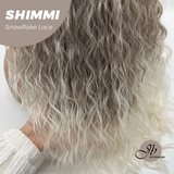 JBEXTENSION 21 Inches Ash Grey Deep Curly Pre-Cut Side Part Snowflake Lace Frontlace Black Sapphire Glueless Wig SHIMMI - BLACK SAPPHIRE【BENDY EAR TABS】